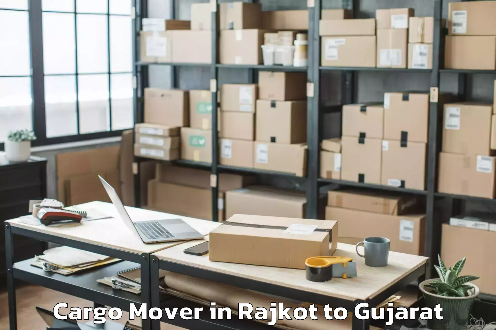 Reliable Rajkot to Vaghodia Cargo Mover